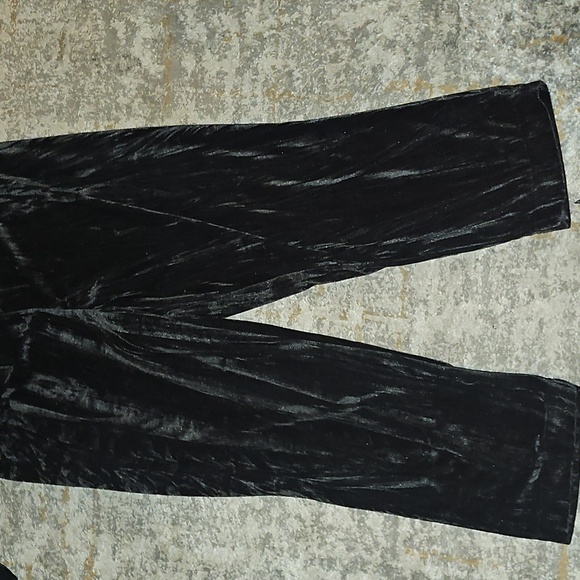 A New Day Black Velvety Jumpsuit Long Bell Sleeve Elastic Waist XL - Picture 12 of 14